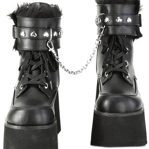 Demonia - ASH 57 Wicked Games Black Platform Boots - Picture 3 of 7